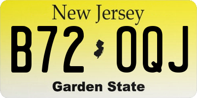 NJ license plate B72OQJ