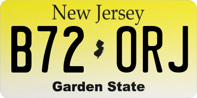 NJ license plate B72ORJ