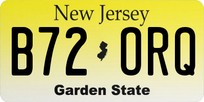 NJ license plate B72ORQ