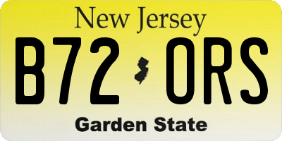 NJ license plate B72ORS