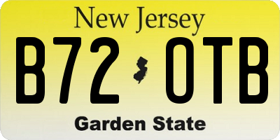 NJ license plate B72OTB