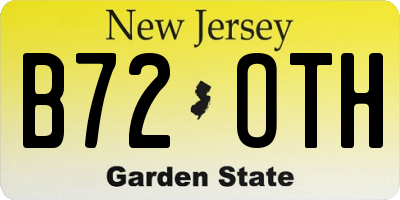NJ license plate B72OTH