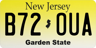 NJ license plate B72OUA