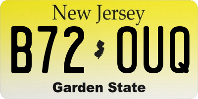 NJ license plate B72OUQ