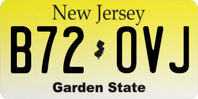 NJ license plate B72OVJ
