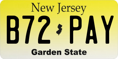 NJ license plate B72PAY