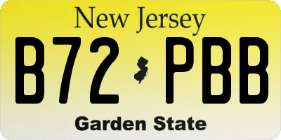 NJ license plate B72PBB