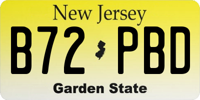 NJ license plate B72PBD
