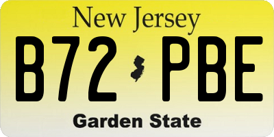 NJ license plate B72PBE