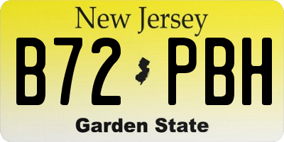 NJ license plate B72PBH