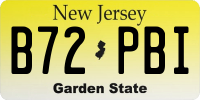 NJ license plate B72PBI