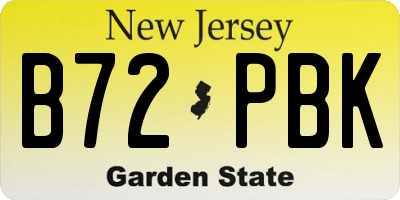 NJ license plate B72PBK