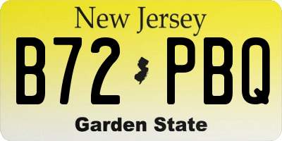 NJ license plate B72PBQ