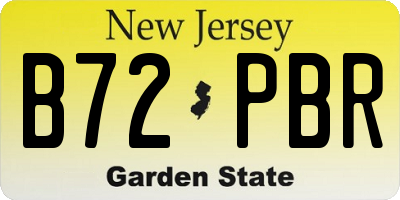 NJ license plate B72PBR