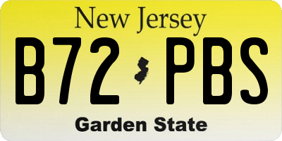 NJ license plate B72PBS
