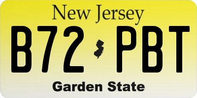 NJ license plate B72PBT