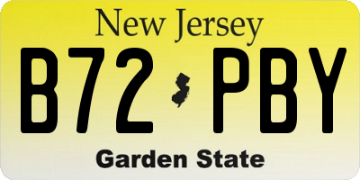NJ license plate B72PBY