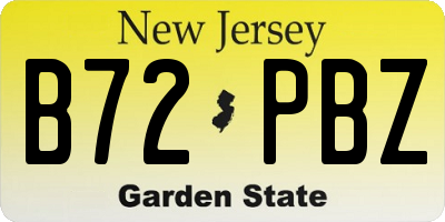 NJ license plate B72PBZ