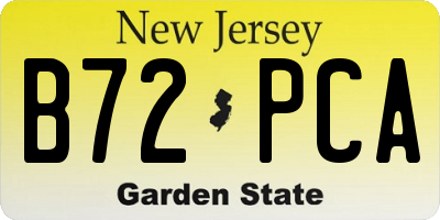 NJ license plate B72PCA