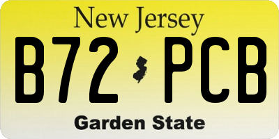 NJ license plate B72PCB