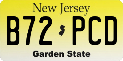 NJ license plate B72PCD