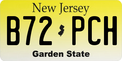NJ license plate B72PCH