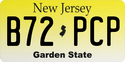 NJ license plate B72PCP