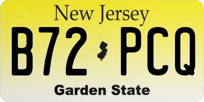 NJ license plate B72PCQ
