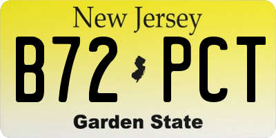 NJ license plate B72PCT