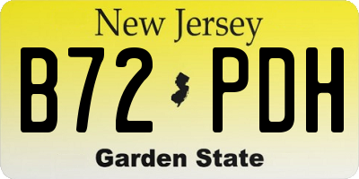 NJ license plate B72PDH