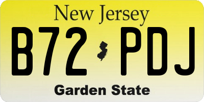 NJ license plate B72PDJ