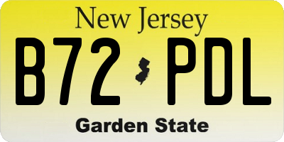 NJ license plate B72PDL