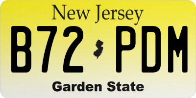 NJ license plate B72PDM