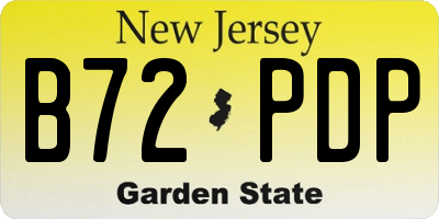 NJ license plate B72PDP