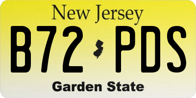 NJ license plate B72PDS