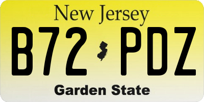 NJ license plate B72PDZ
