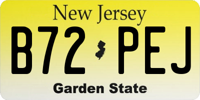 NJ license plate B72PEJ