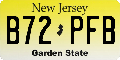 NJ license plate B72PFB