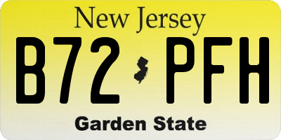 NJ license plate B72PFH