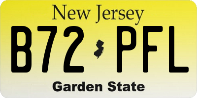 NJ license plate B72PFL