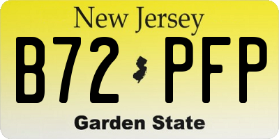 NJ license plate B72PFP