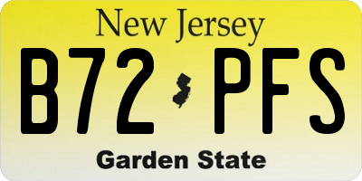 NJ license plate B72PFS