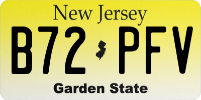 NJ license plate B72PFV