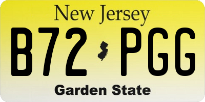 NJ license plate B72PGG