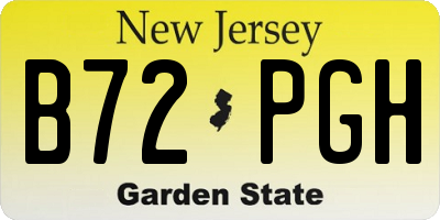 NJ license plate B72PGH