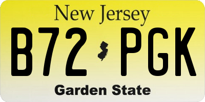NJ license plate B72PGK