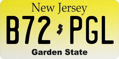 NJ license plate B72PGL