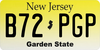 NJ license plate B72PGP