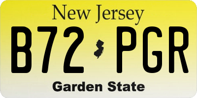 NJ license plate B72PGR