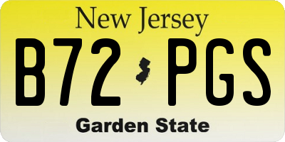 NJ license plate B72PGS